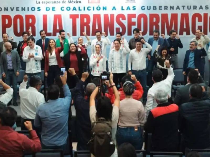 Confirma Sheinbaum coalición con PVEM y PT en cuatro entidades