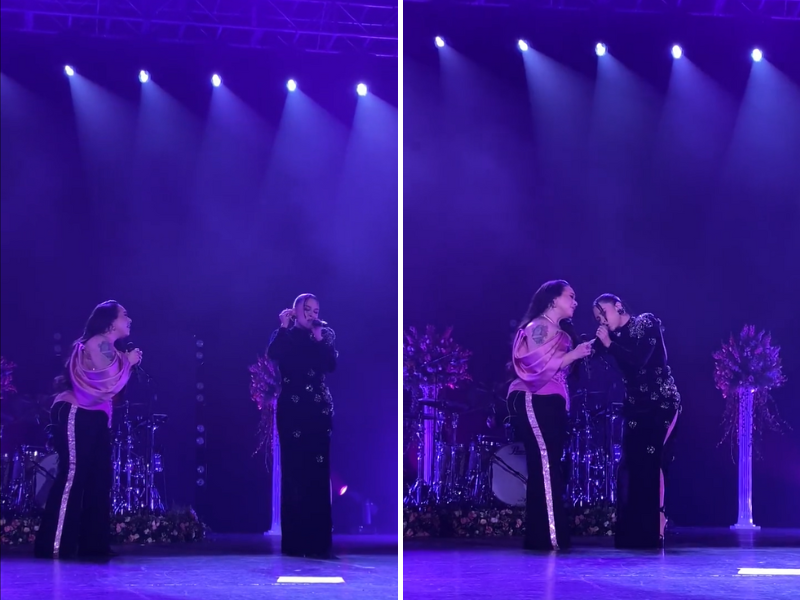 Denisse de Belanova regresa a los escenarios en show de Carla Morrison