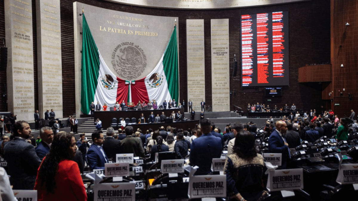 El Senado aprueba con mayoría calificada la reforma que otorga al Ejército el control de la Guardia Nacional. Votación: 86 a favor, 42 en contra.