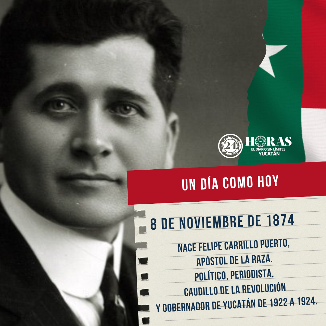 Felipe Carrillo Puerto, líder yucateco y defensor de los derechos indígenas, celebra 150 años de legado revolucionario y justicia social.