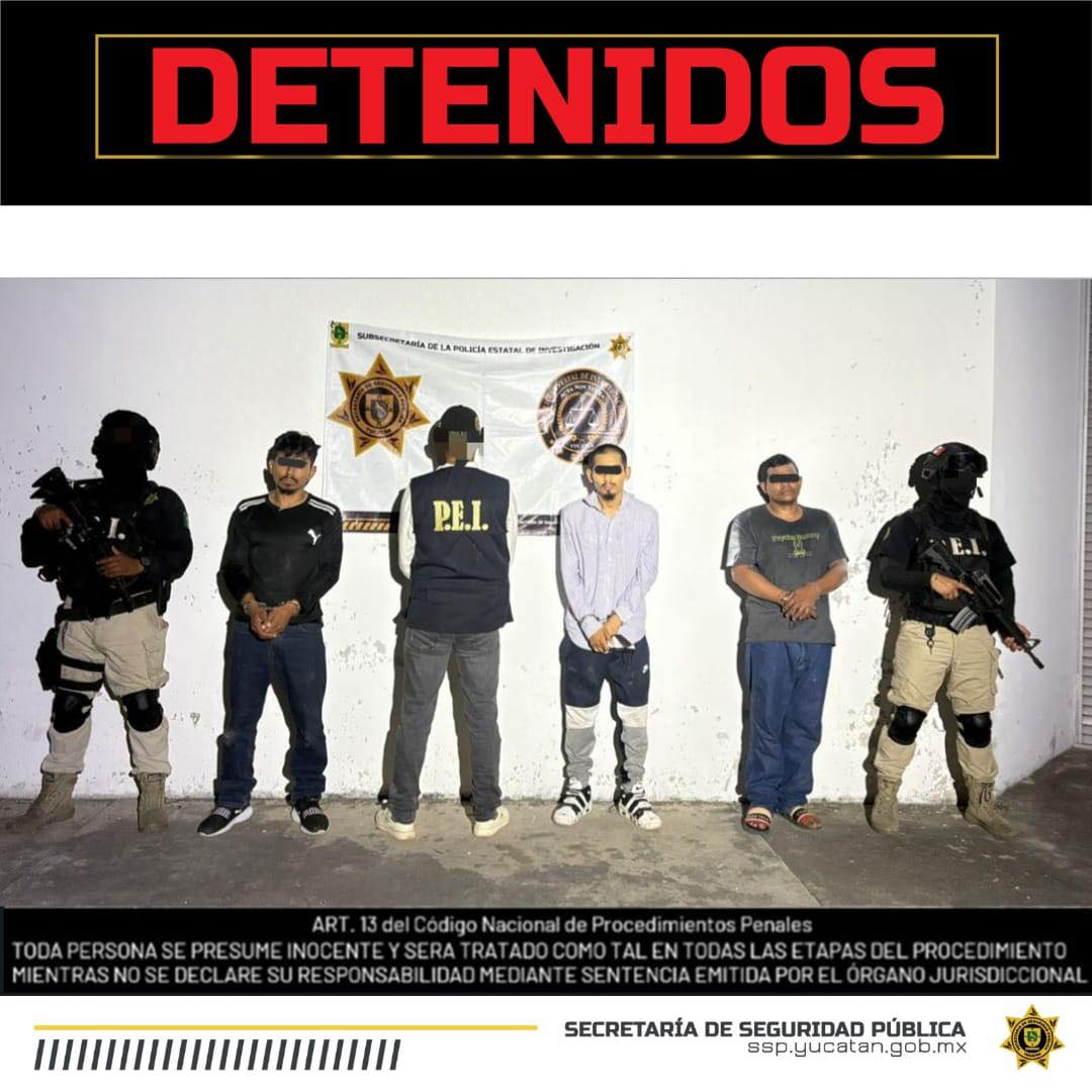 Tres detenidos por robo violento en frutería en Mérida. FGE y SSP detienen a sospechosos de Oaxaca y Estado de México tras agresión a policías.