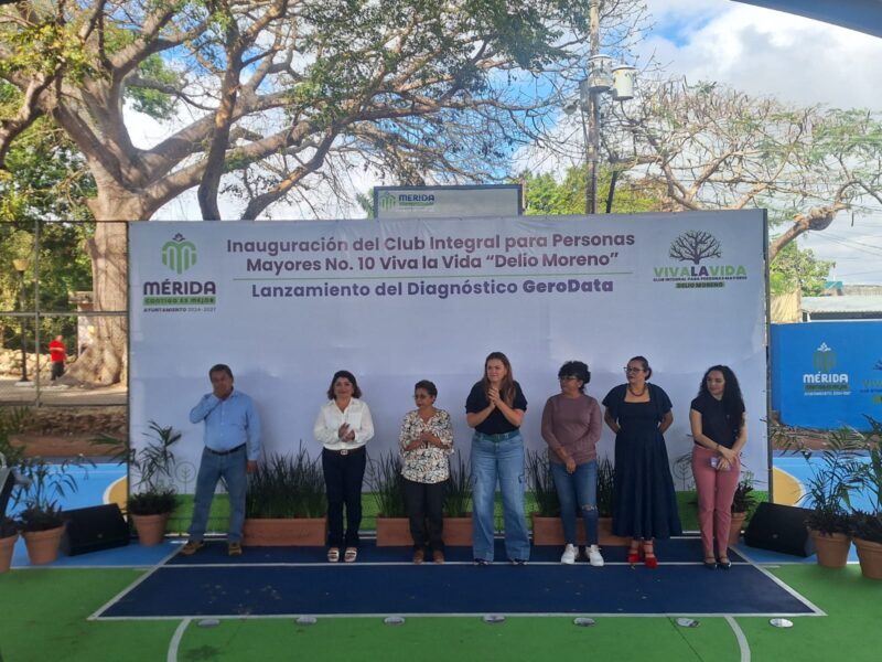La alcaldesa Cecilia Patrón inaugura el décimo Club Integral "Viva la Vida" en Mérida, un espacio para adultos mayores al sur de la ciudad.