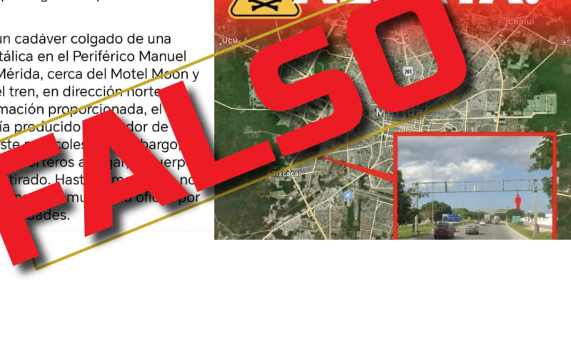 SSP desmiente falso reporte sobre un presunto cuerpo en el Periférico de Mérida y pide verificar información antes de difundirla.