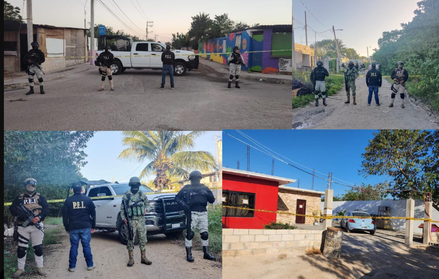 Autoridades aseguran más de 45 kg de drogas en cateos simultáneos en Mérida y Chicxulub. Operativo contra el narcomenudeo en Yucatán.