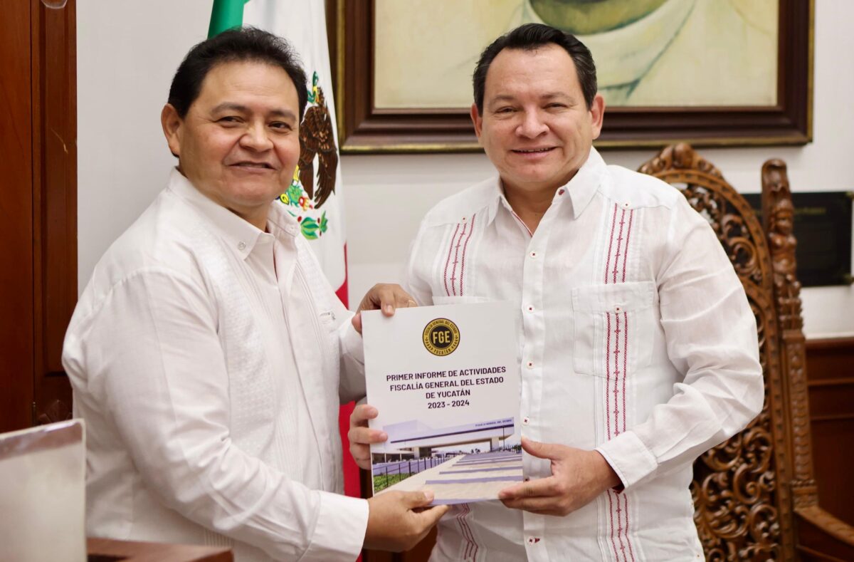 El Gobernador Joaquín Díaz Mena recibe el Informe de Actividades 2023-2024 de la Fiscalía General del Estado y reafirma el compromiso por la justicia.