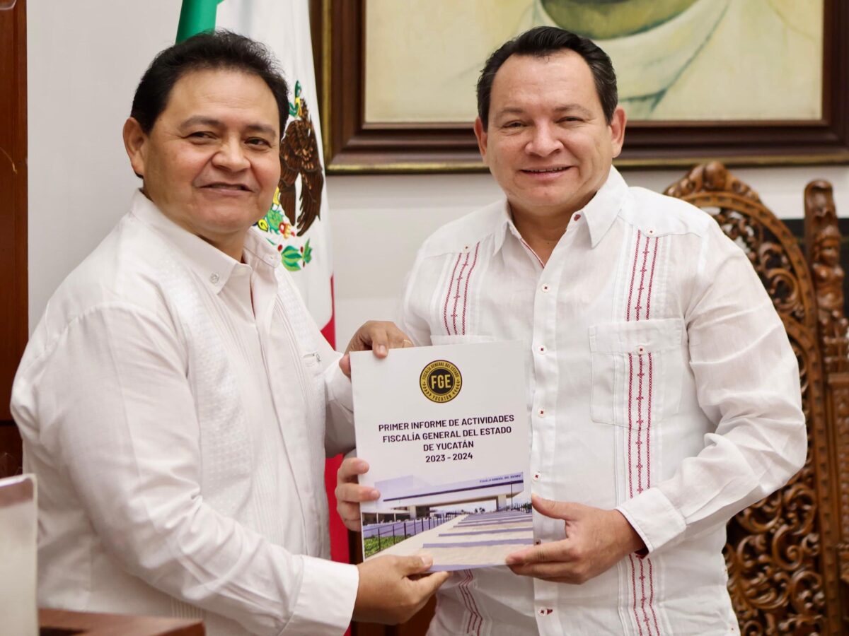 El Gobernador Joaquín Díaz Mena recibe el Informe de Actividades 2023-2024 de la Fiscalía General del Estado y reafirma el compromiso por la justicia.