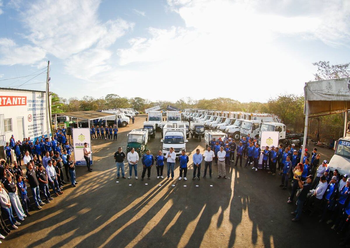 Cecilia Patrón refuerza la limpieza en Mérida con nuevas unidades de Servi-Limpia, mejorando el servicio en más de 63 rutas y 107 mil predios.