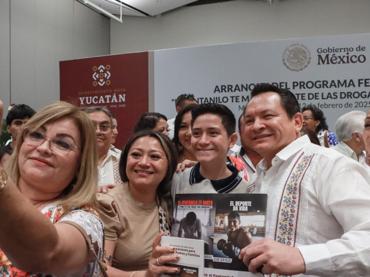 Yucatán lanza la campaña "El fentanilo te mata: Aléjate de las drogas, elige ser feliz" para prevenir adicciones entre jóvenes.