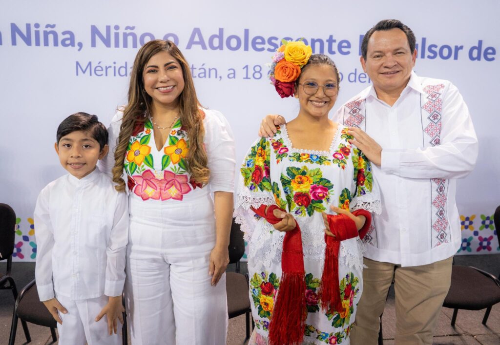 Gobierno de Yucatán impulsa a Sofía y Pedro Pablo como "Impulsores de sus Derechos 2025" para fortalecer la participación infantil.