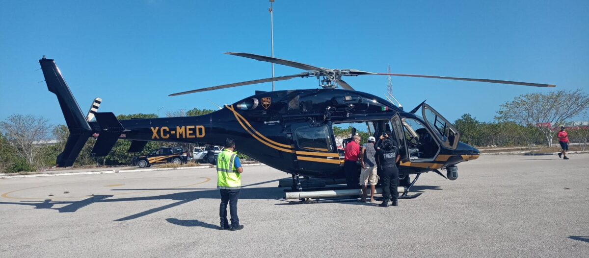 Continúa la búsqueda de la lancha Maní desaparecida con cuatro tripulantes a bordo, con apoyo aéreo y comunitario en Chicxulub Puerto.