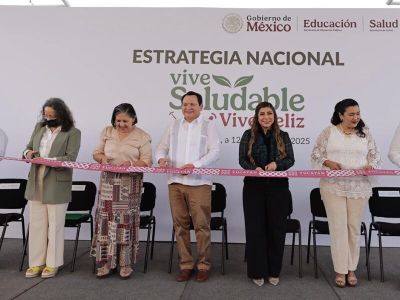 Inicia en Yucatán la estrategia nacional "Vive Saludable, Vive Feliz", promoviendo salud y bienestar en las primarias públicas.