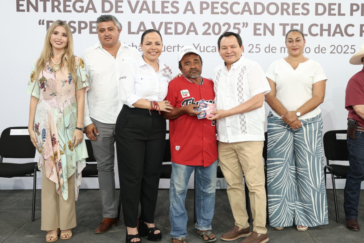 El programa "Respeto la Veda 2025" entregó su segundo apoyo a 479 pescadores de Telchac Puerto, con una inversión de 1.9 millones de pesos.