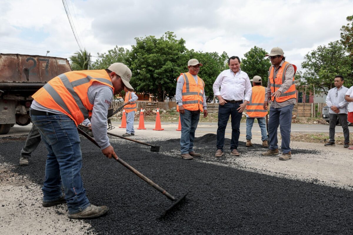 Más de 4,600 personas serán beneficiadas con la repavimentación de calles en Salvador Alvarado Sur gracias al Plan Bienestar en Mérida.