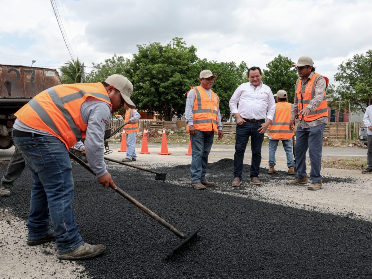 Más de 4,600 personas serán beneficiadas con la repavimentación de calles en Salvador Alvarado Sur gracias al Plan Bienestar en Mérida.
