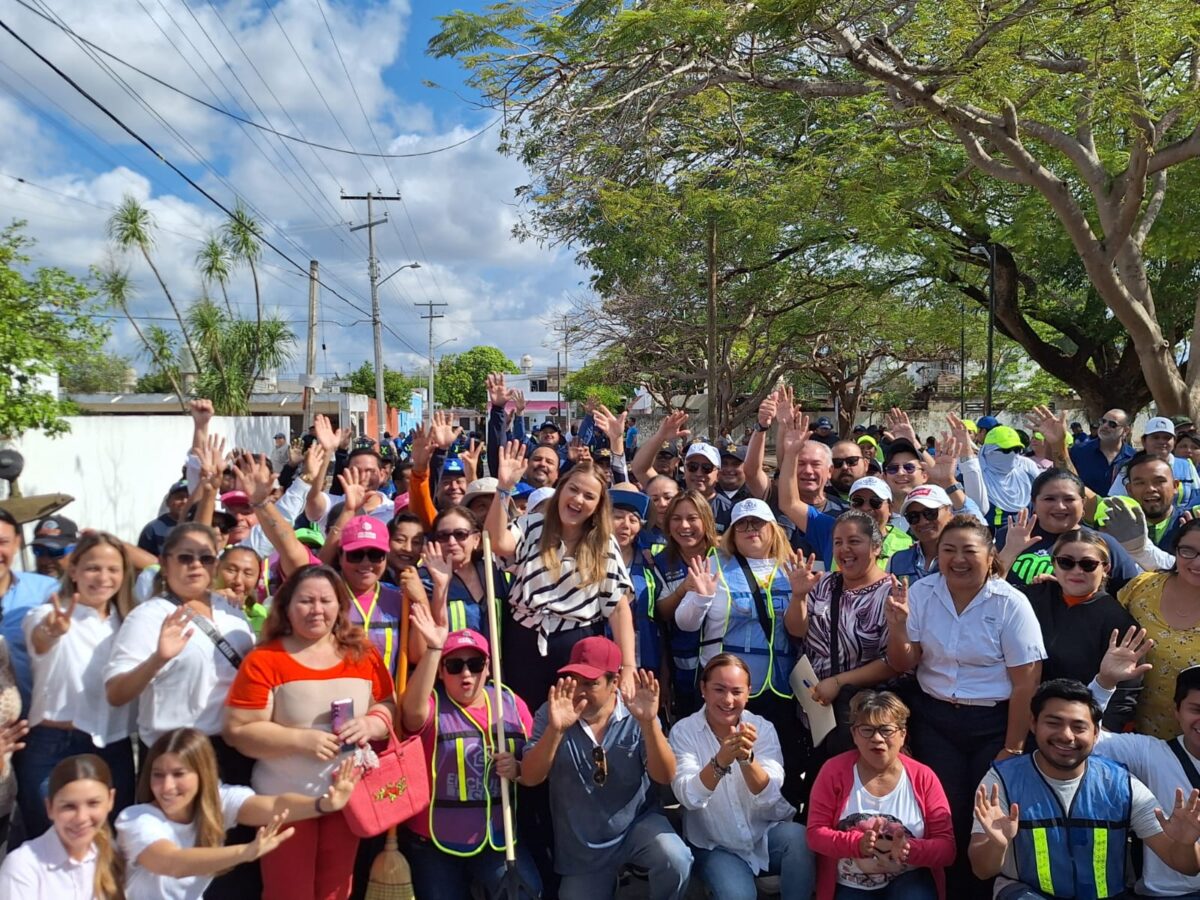 Ayuntamiento de Mérida arranca megaoperativo en Polígono 108 con limpieza, seguridad, alumbrado LED y participación vecinal.
