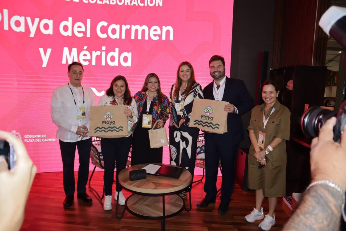 Mérida firma acuerdos turísticos con Playa del Carmen y Viva Aerobús para impulsar el turismo con impacto social, según Cecilia Patrón.