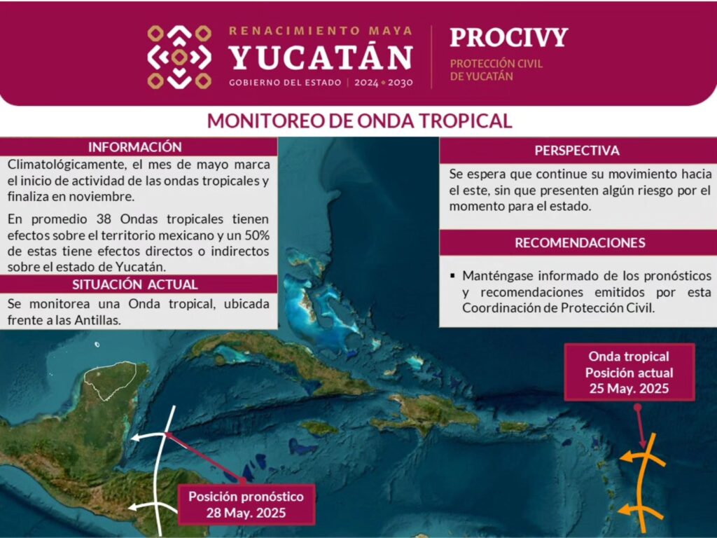 Monitorean una onda tropical que avanza hacia la Península