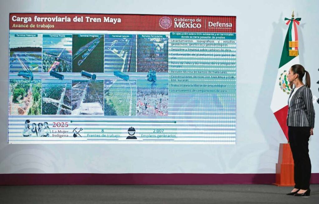 Avanzan obras del Tren Maya con nodos para carga pesada
