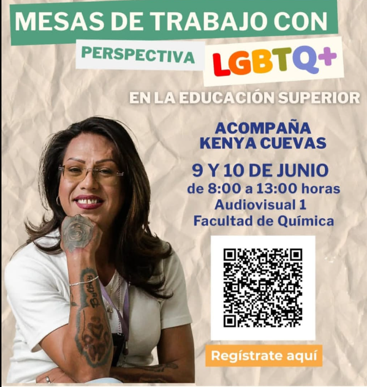 Codhey invita a las Mesas de Trabajo LGBT+ en la Educación Superior con Kenya Cuevas, el 9 y 10 de junio en la UADY.
