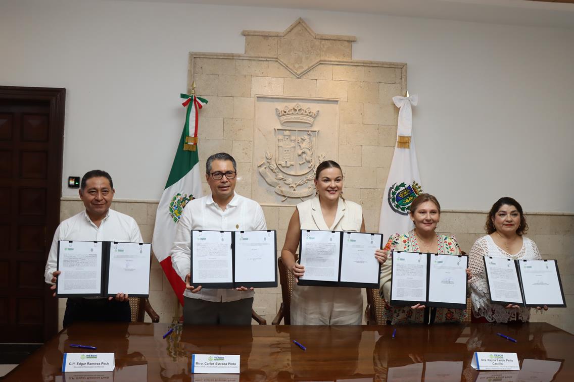 UADY y Ayuntamiento de Mérida firman convenio para prevenir la violencia contra niñas, niños y adolescentes con acciones reales y sostenidas.
