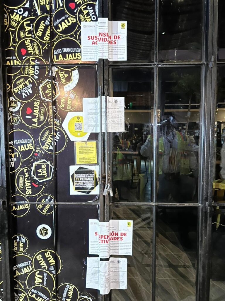 PROCIVY suspende actividades de bar del norte de Mérida