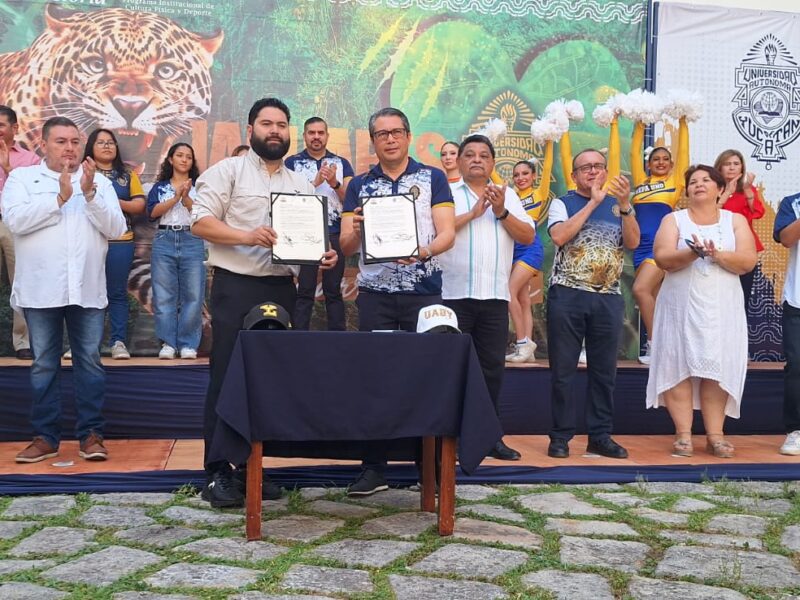 La UADY y los Leones de Yucatán firman un convenio UADY Leones de Yucatán para impulsar el deporte y la educación en la región.