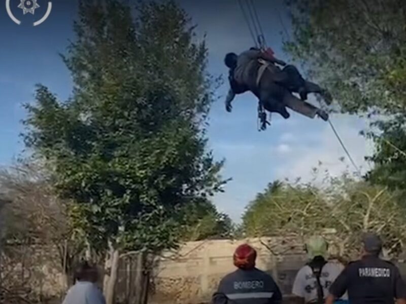 Rescatan a trabajador desmayado en torre de telecomunicaciones en Kanasín. La SSP actuó con rapidez para salvar su vida.