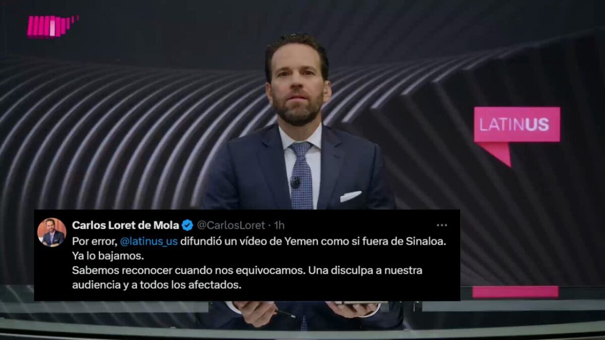 Carlos Loret de Mola se disculpa tras difundir video de Yemen como si fuera de un ataque armado en Sinaloa. Error con fake news.