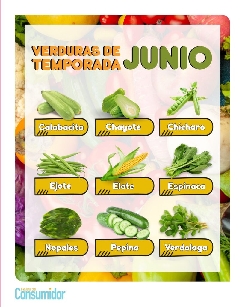 Frutas y verduras de temporada recomendables en junio