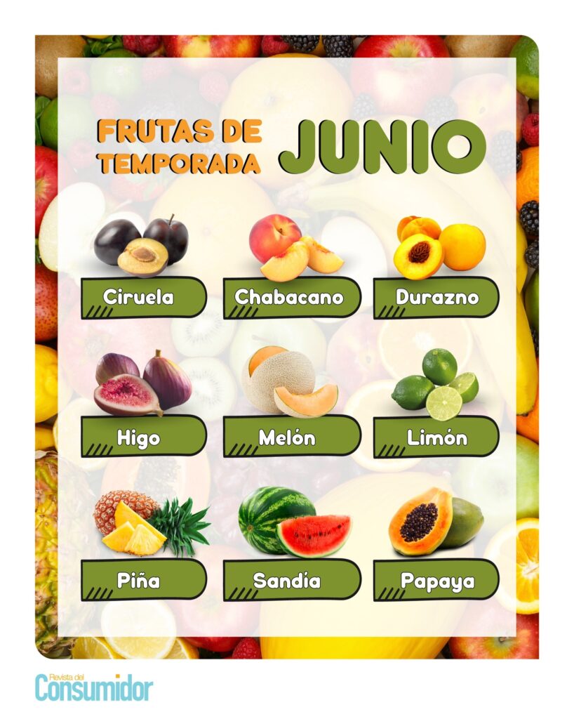 Frutas y verduras de temporada recomendables en junio