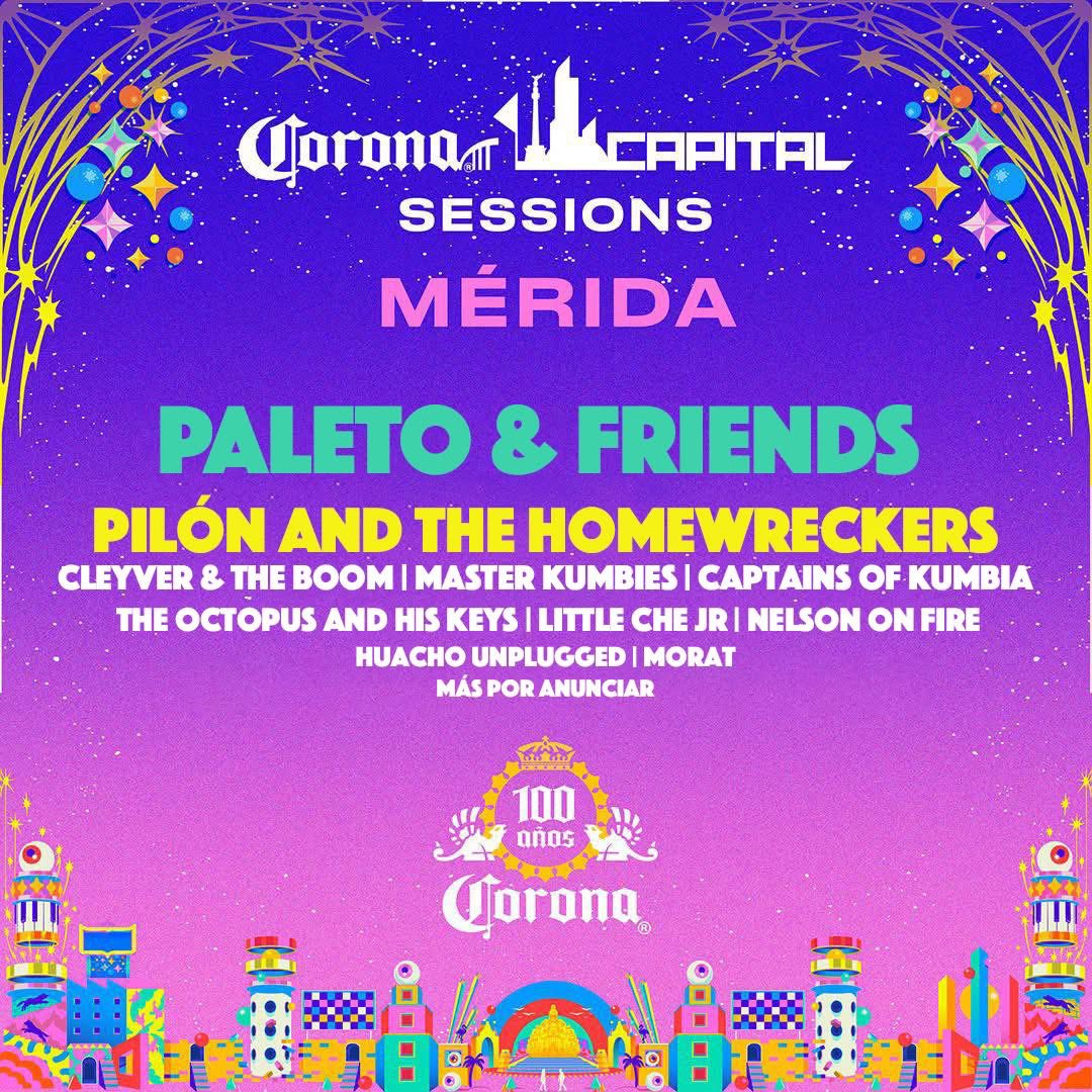 Bandas yucatecas como “Peleto and Friends”, Rikita Banana y Cleyver aparecen en carteles falsos del Corona Capital Mérida 2025.