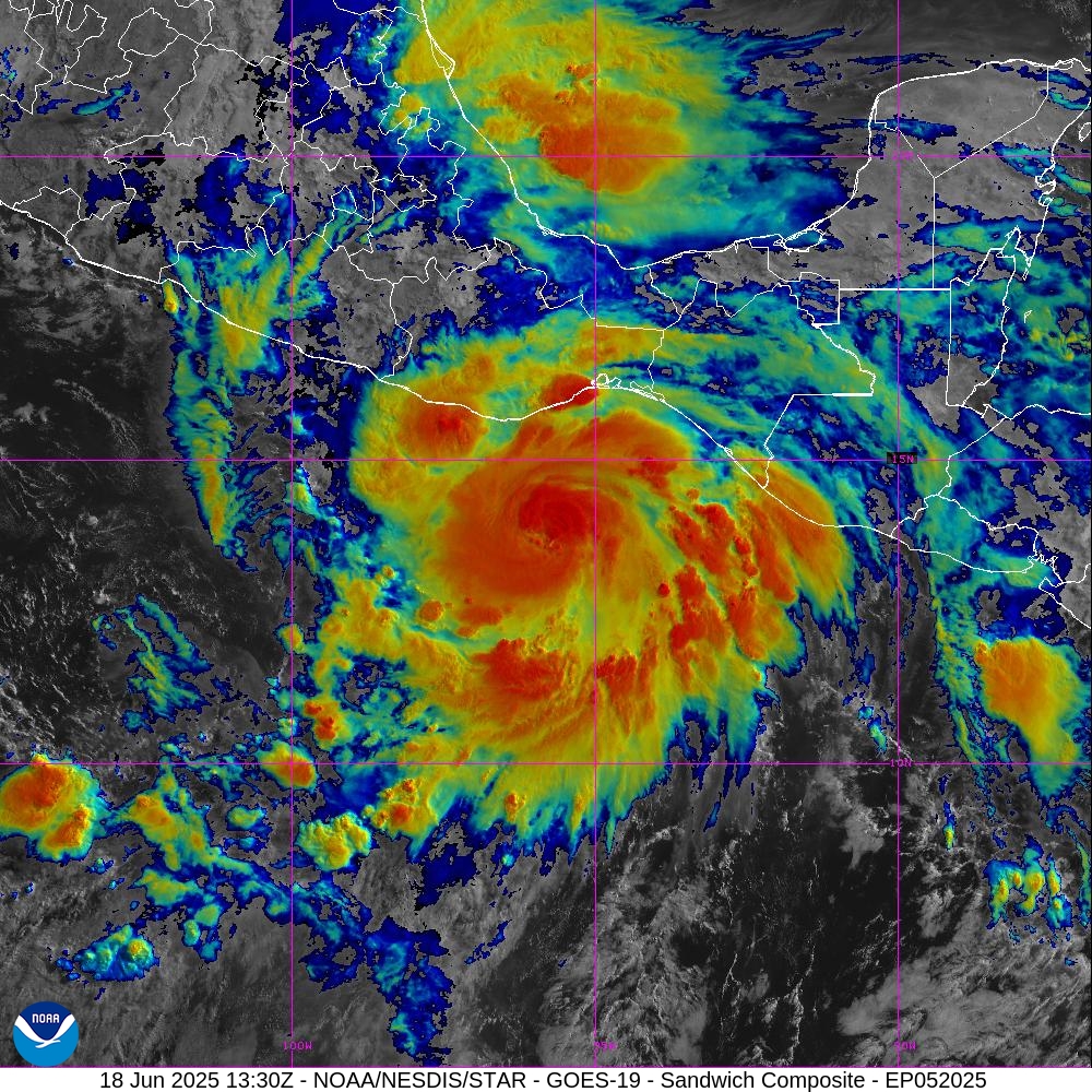 Protección Civil Yucatán informa lluvias por Onda Tropical No. 4 y alerta por huracán Erick que impactará al sur de México.