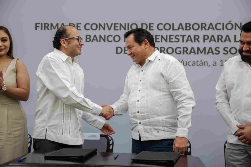 Yucatán firma inédito convenio con el Banco del Bienestar