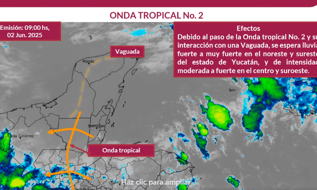 Protección Civil de Yucatán informa lluvias fuertes este lunes 2 de junio, con precauciones para noreste y sureste del estado.