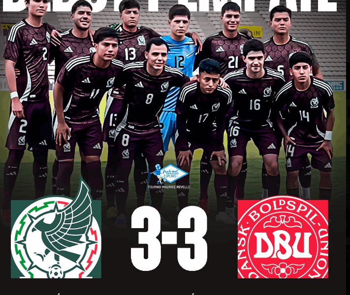 México Sub-20 pierde en penales ante Dinamarca en su debut en el Maurice Revello 2025 y complica su camino en el Grupo B.