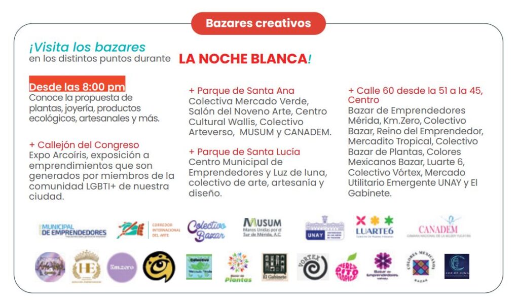 La Noche Blanca hará vibrar a Mérida con casi 300 actividades