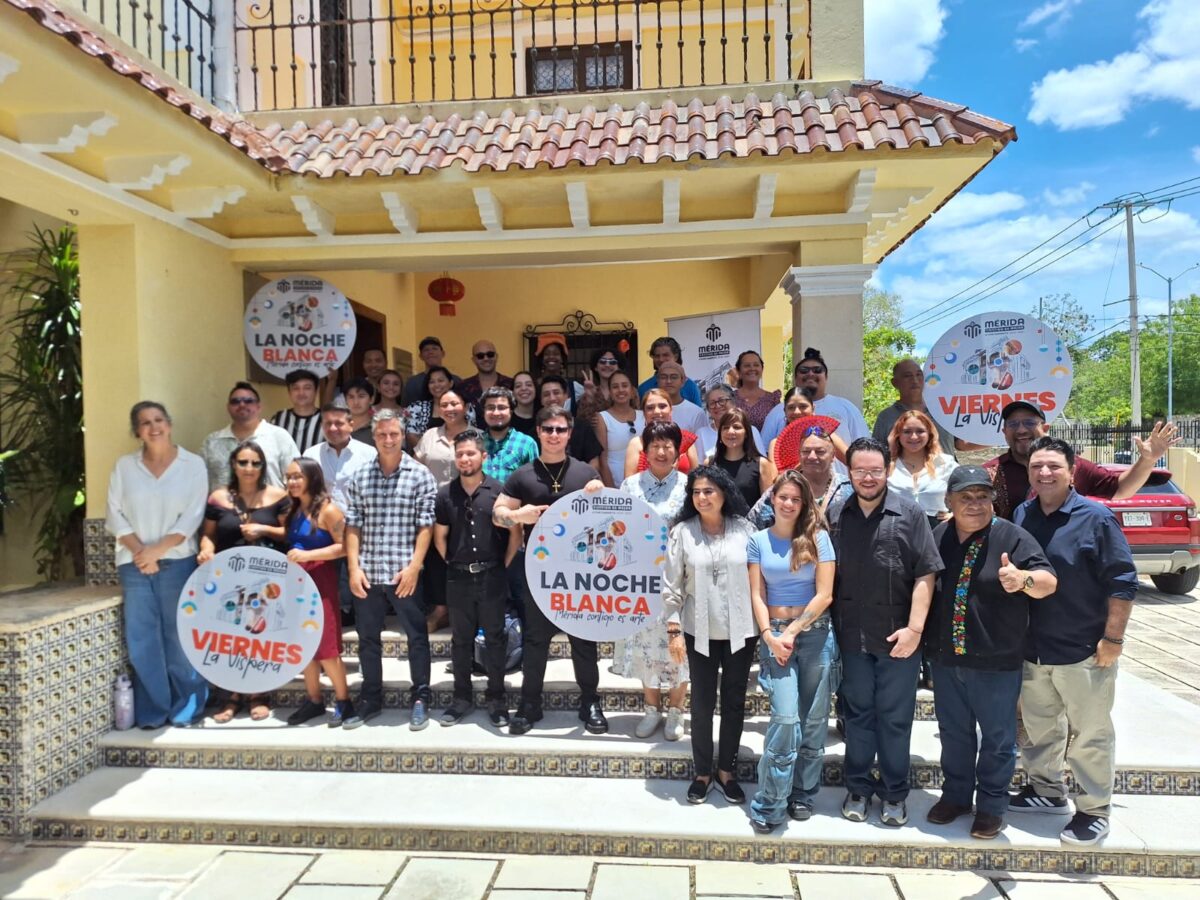 La Noche Blanca 2025 llenará Mérida de arte local con 300 actividades culturales en espacios públicos el 13 y 14 de junio.