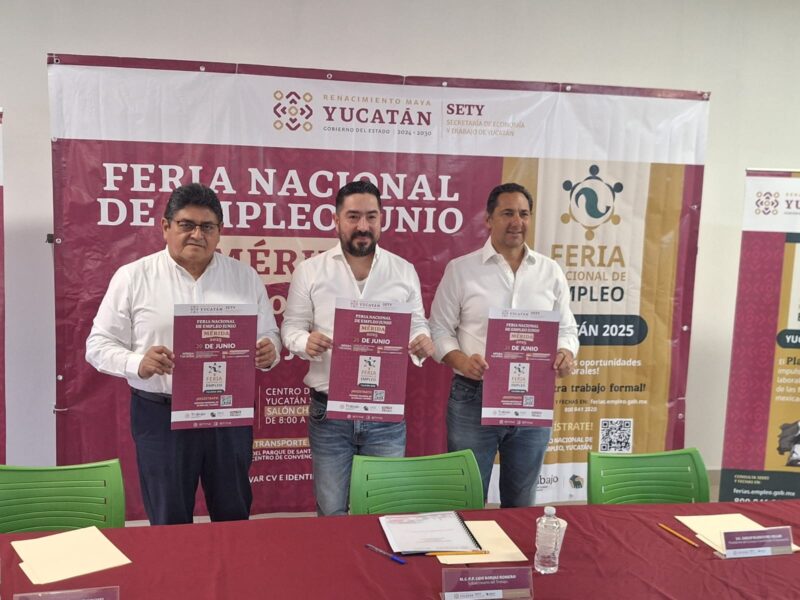 Feria del Empleo en Mérida 2025 ofrecerá vacantes, talleres, trámites y transporte gratuito este 20 de junio en el Siglo XXI.