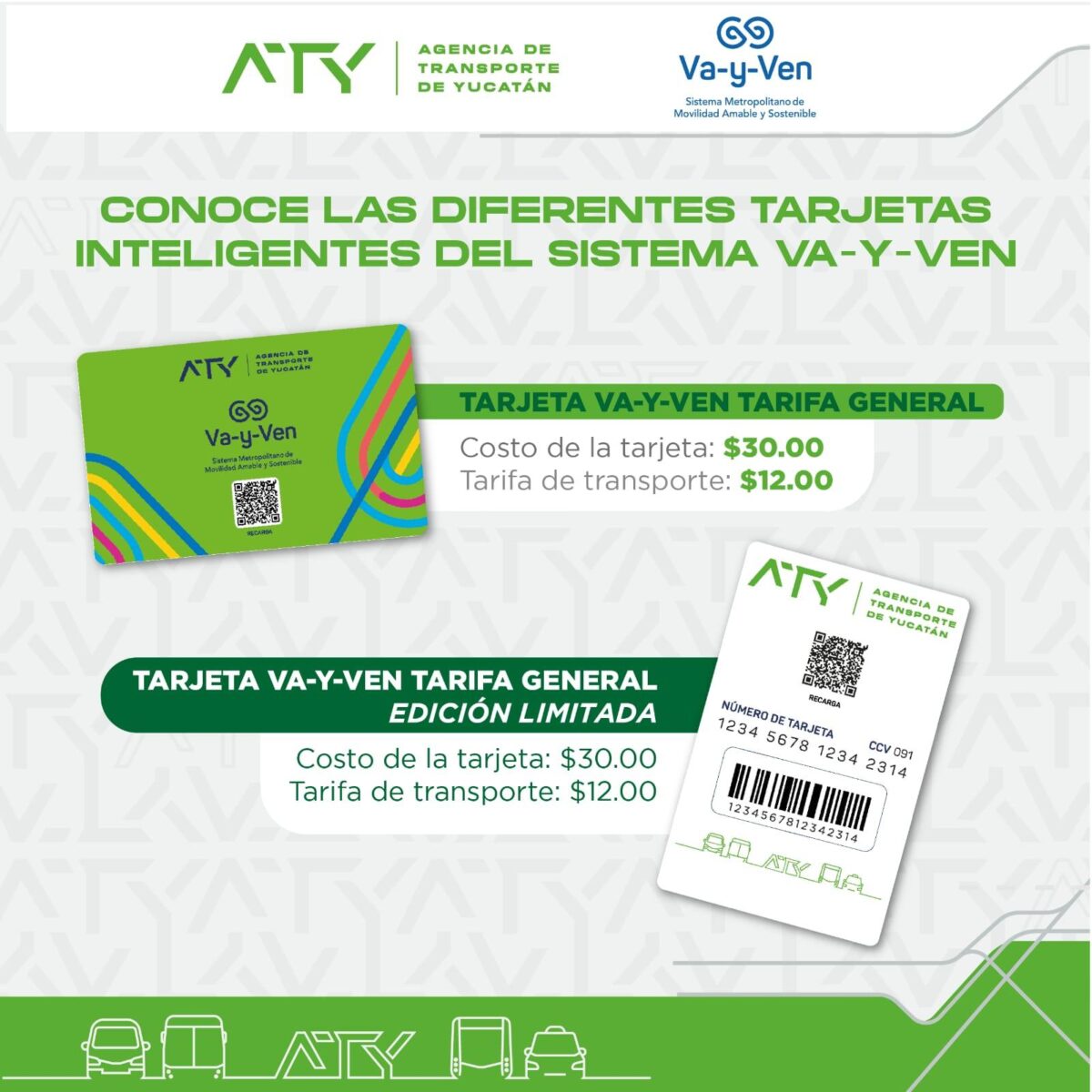 Compra tu tarjeta Va y Ven solo en módulos oficiales para evitar fraudes y garantizar su validez, advierte la Agencia de Transporte de Yucatán.