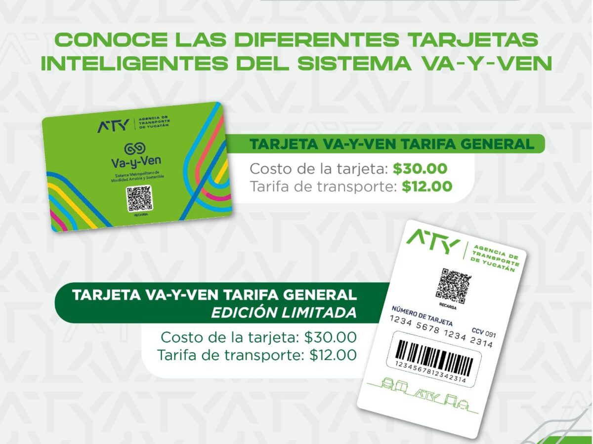 Compra tu tarjeta Va y Ven solo en módulos oficiales para evitar fraudes y garantizar su validez, advierte la Agencia de Transporte de Yucatán.
