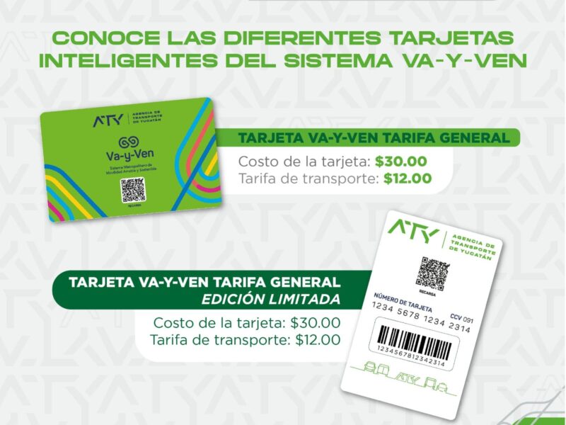 Compra tu tarjeta Va y Ven solo en módulos oficiales para evitar fraudes y garantizar su validez, advierte la Agencia de Transporte de Yucatán.