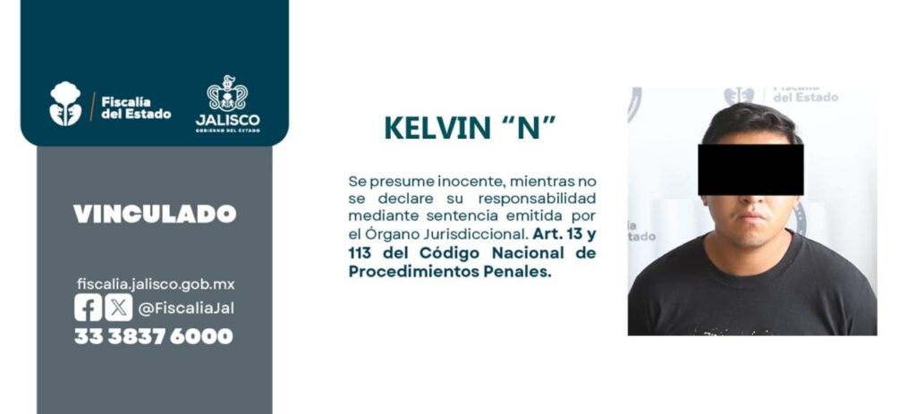 Kelvin N es vinculado a proceso por feminicidio de Karla en Jalisco