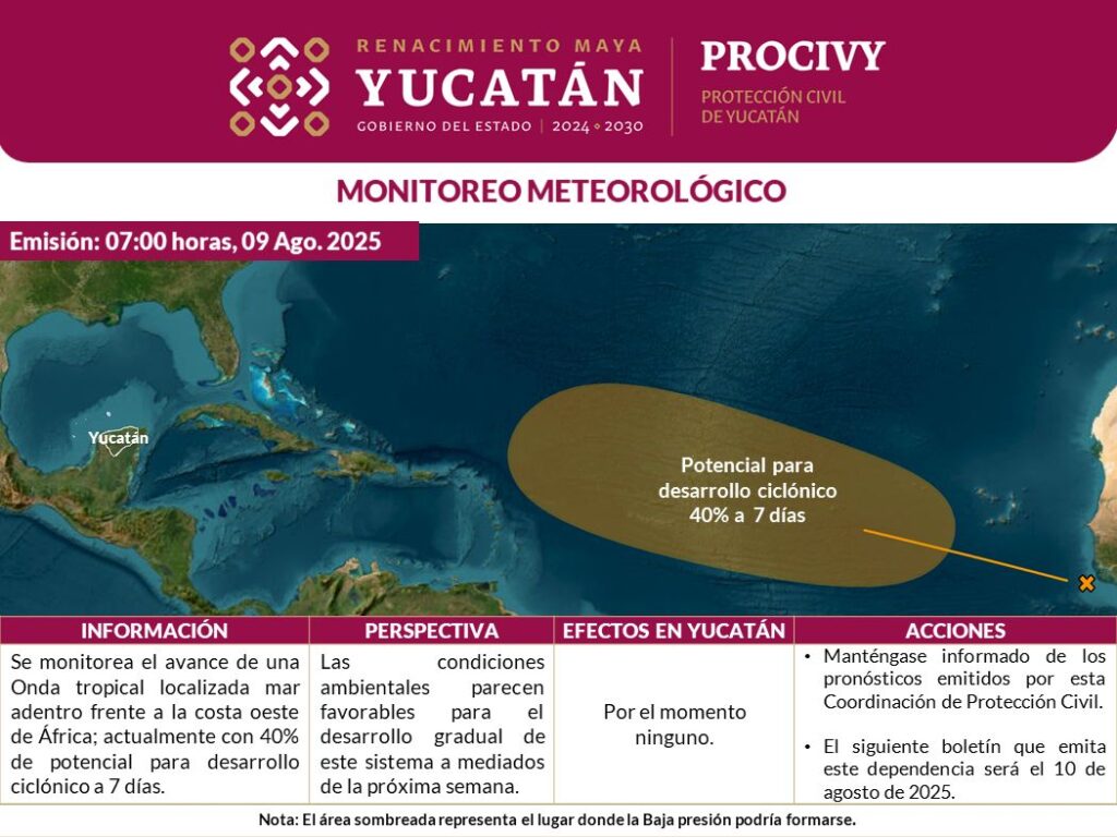 Pronóstico Yucatán: calor y lluvias