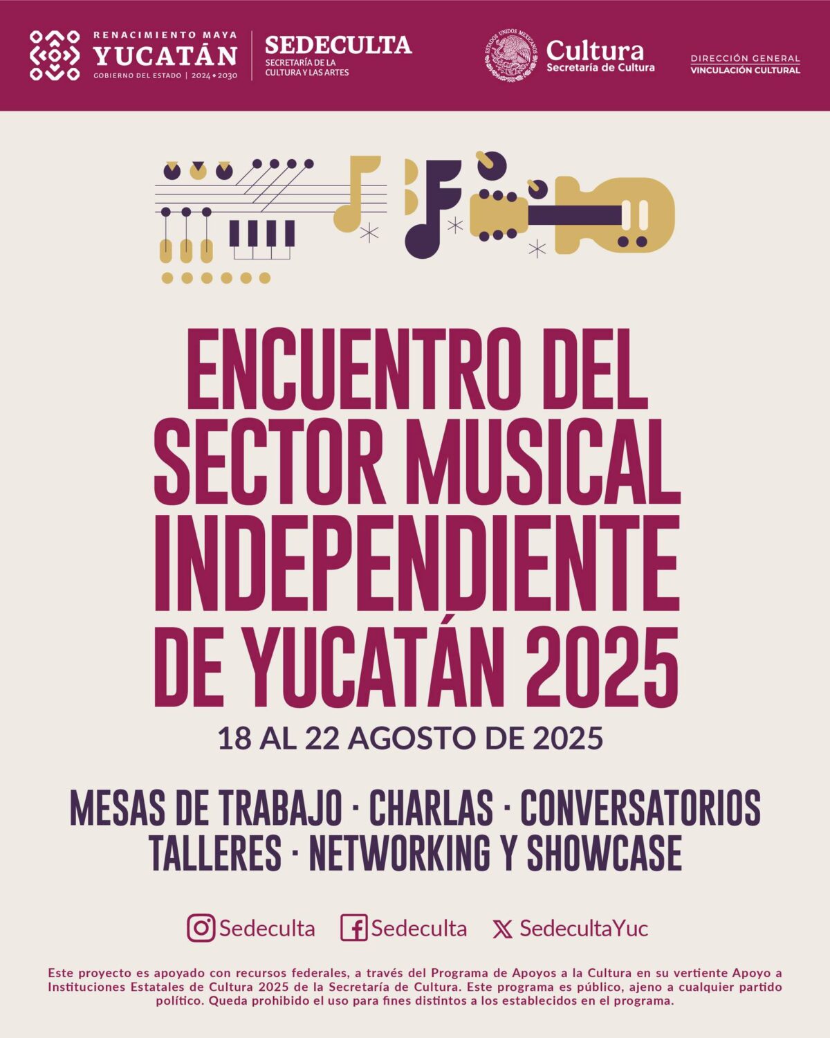 Participa en el Encuentro del Sector Musical Independiente de Yucatán 2025: talleres, conversatorios y showcases únicos.