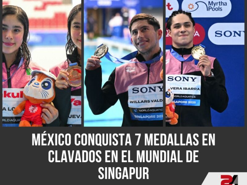 México cierra el Mundial de Singapur 2025 con 7 medallas en clavados: un oro, cuatro platas y dos bronces en una actuación histórica.