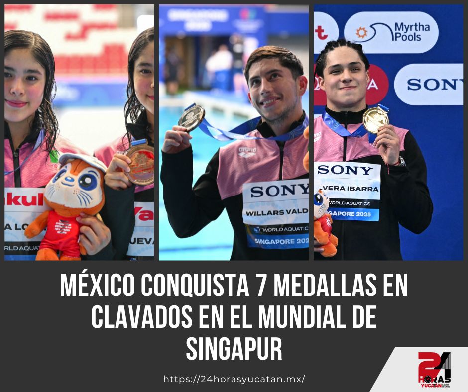 México cierra el Mundial de Singapur 2025 con 7 medallas en clavados: un oro, cuatro platas y dos bronces en una actuación histórica.