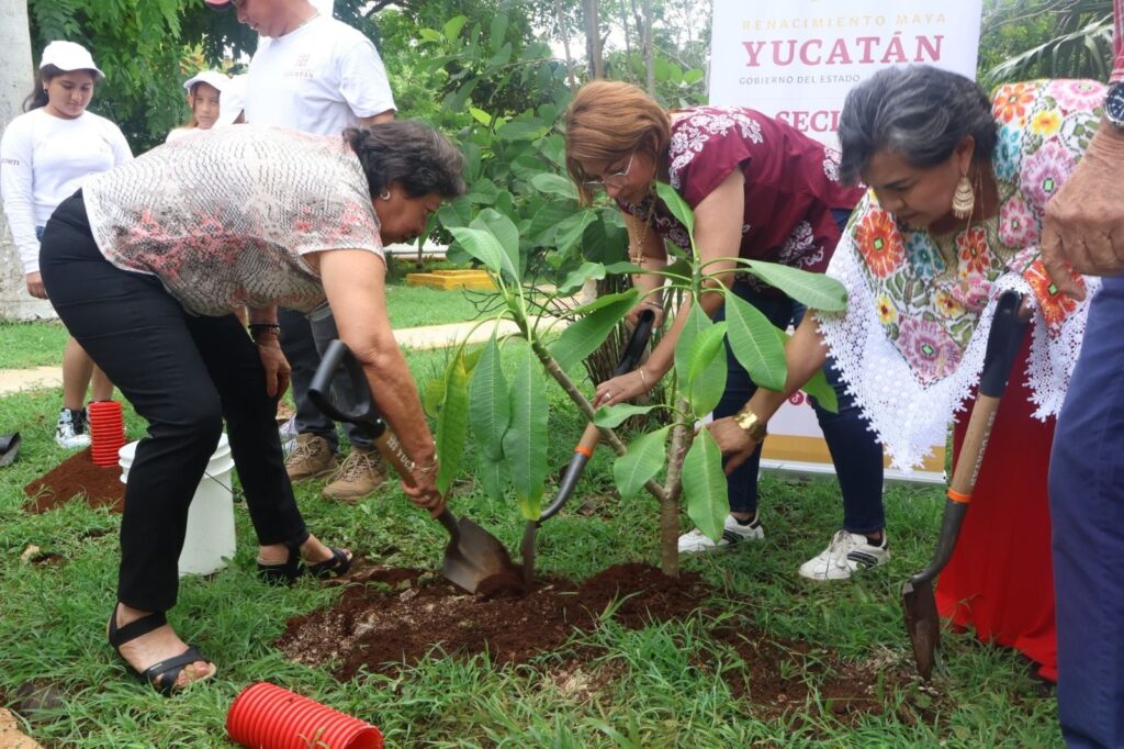 Niñas y niños protagonizan jornada de reforestación en la Secihti