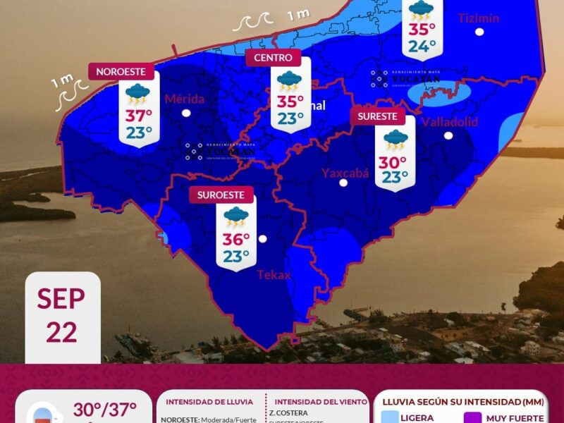 Clima Hoy: Lluvias y tormentas eléctricas este 22 de septiembre por la Onda 34