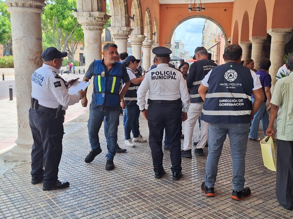 Simulacro nacional se realiza sin contratiempos en el centro de Mérida