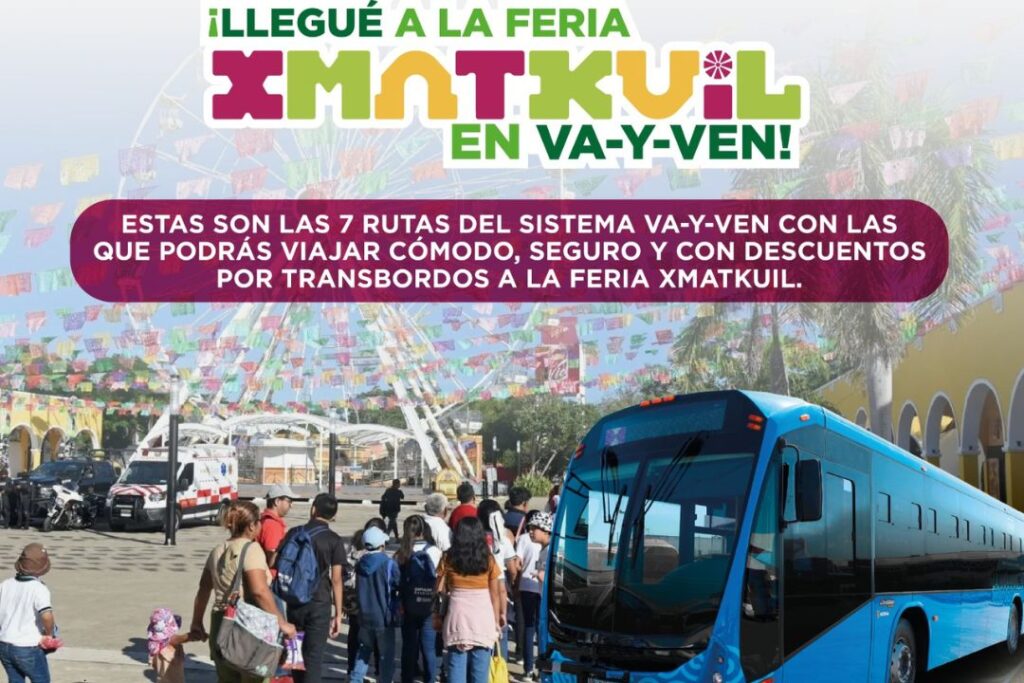 Transporte garantizado para la Feria Yucatán Xmatkuil